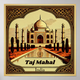 Taj Mahal Plein Poster