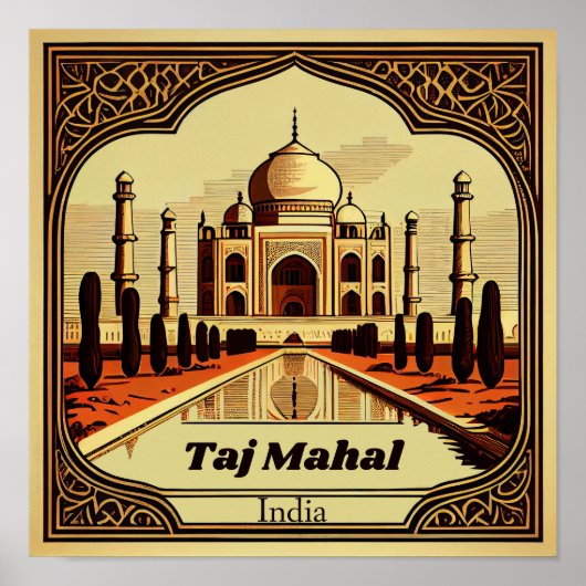 Taj Mahal  Plein Poster (Voorkant)