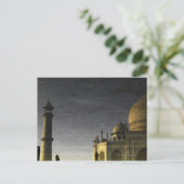 Taj Mahal reflecteert het water bij zonsopgang met Briefkaart (Staand voorkant)