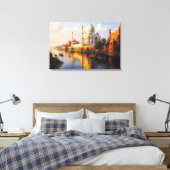 Taj Mahal-reflectie Canvas Afdruk (Insitu (Slaapkamer))