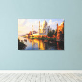 Taj Mahal-reflectie Canvas Afdruk (Insitu (Houten vloer))