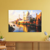 Taj Mahal-reflectie Canvas Afdruk (Insitu (Woonkamer))