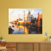 Taj Mahal-reflectie Canvas Afdruk (Insitu (Woonkamer))