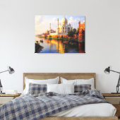 Taj Mahal-reflectie Canvas Afdruk (Insitu (Slaapkamer))