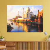 Taj Mahal-reflectie Canvas Afdruk (Insitu (Woonkamer))