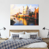Taj Mahal-reflectie Canvas Afdruk (Insitu (Slaapkamer))
