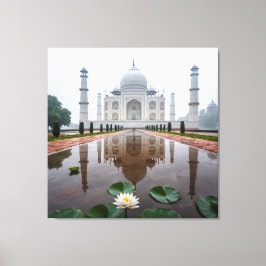 Taj Mahal Reflection Canvas Afdruk
