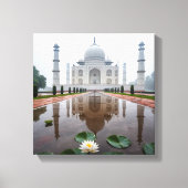 Taj Mahal Reflection Canvas Afdruk (Voorkant)