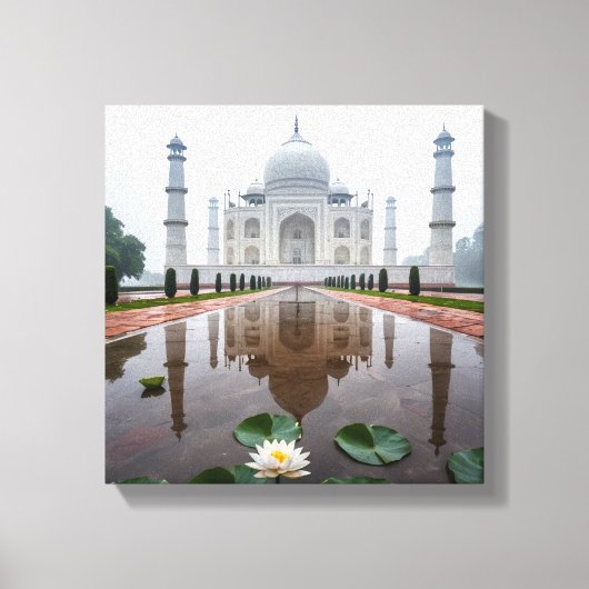 Taj Mahal Reflection Canvas Afdruk (Voorkant)