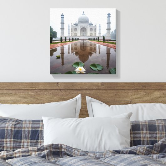 Taj Mahal Reflection Canvas Afdruk (Insitu (Slaapkamer))