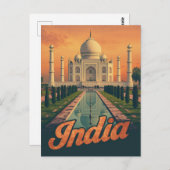  Taj Mahal reizen Briefkaart (Voorkant / Achterkant)