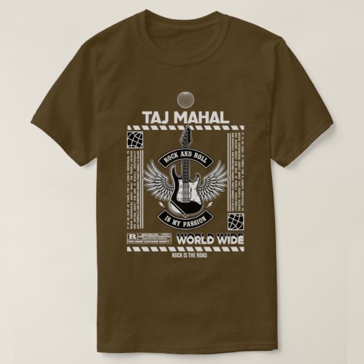 Taj Mahal Rock en Roll is mijn passie T-shirt (Design voorkant)