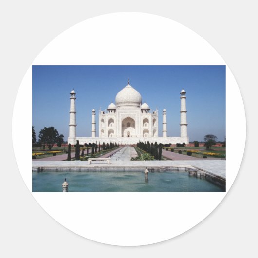 Taj Mahal Ronde Sticker (Voorkant)