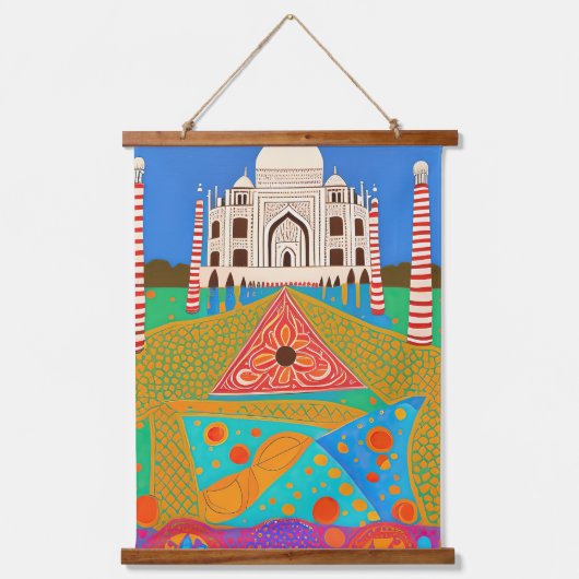 Taj Mahal schilderij Hangend Wandkleed (Voorkant)