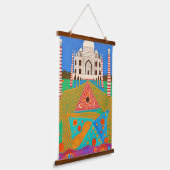 Taj Mahal schilderij Hangend Wandkleed (Gebogen)
