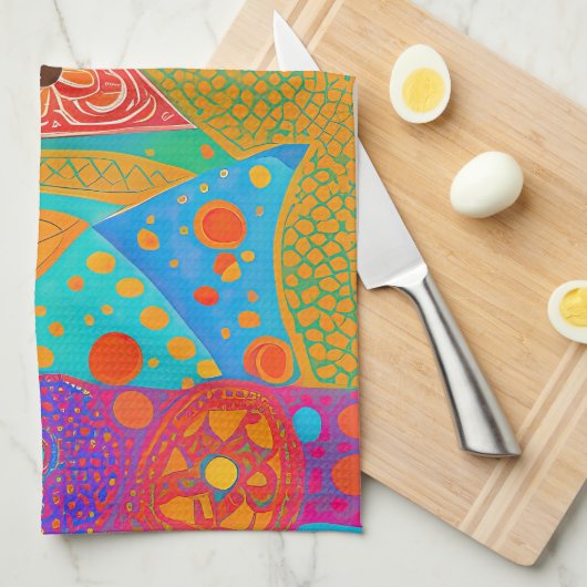 Taj Mahal schilderij Theedoek (Quarter Fold)