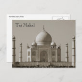 taj mahal sepia india briefkaart (Voorkant / Achterkant)