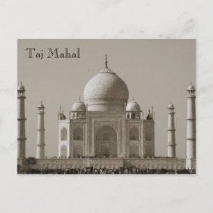 taj mahal sepia india briefkaart