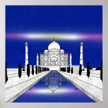 Taj Mahal Seven Wonders illustratie