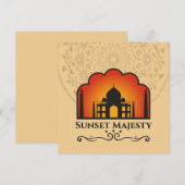 Taj Mahal Silhouet bij Zonsondergang (Voorkant / Achterkant)
