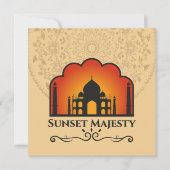 Taj Mahal Silhouet bij Zonsondergang (Voorkant)