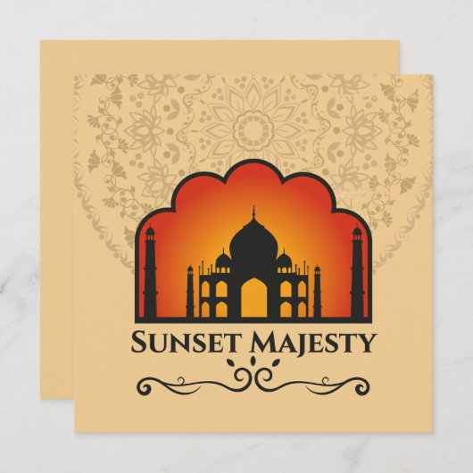 Taj Mahal Silhouette at Sunset (Voorkant / Achterkant)