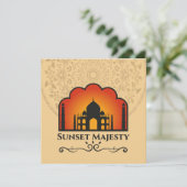 Taj Mahal Silhouette at Sunset (Staand voorkant)
