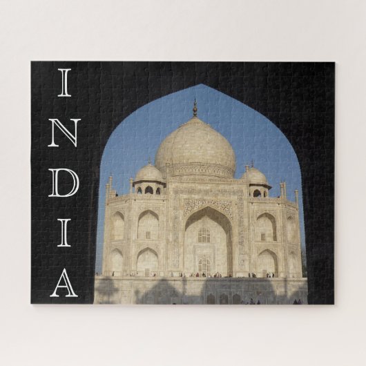 taj mahal silhouette legpuzzel (Horizontaal)
