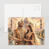 Taj Mahal Sonnenuntergang Briefkaart (Voorkant / Achterkant)