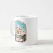 Taj Mahal Souvenir Vintage Koffiemok (Voorkant links)