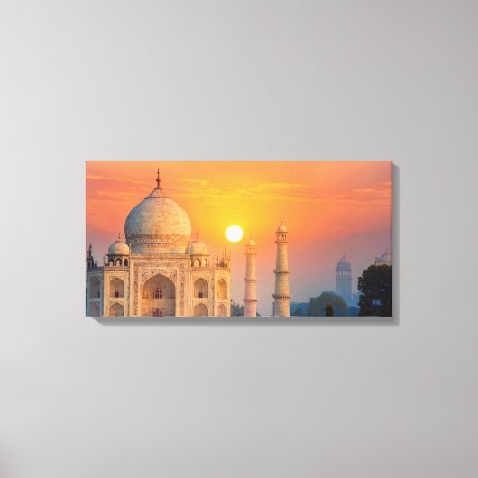 Taj Mahal Sunrise Canvas Afdruk (Voorkant)