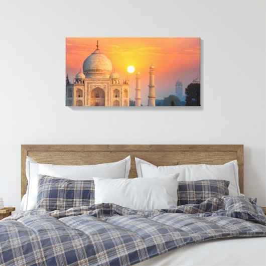 Taj Mahal Sunrise Canvas Afdruk (Insitu (Slaapkamer))