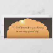 Taj Mahal Sunset Boarding Pass Wedding Invitation Kaart (Achterkant)