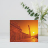 Taj Mahal Sunset Briefkaart (Staand voorkant)