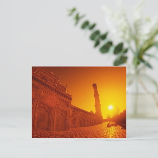 Taj Mahal Sunset Briefkaart (Staand voorkant)