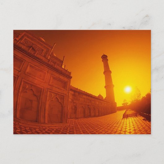 Taj Mahal Sunset Briefkaart (Voorkant)