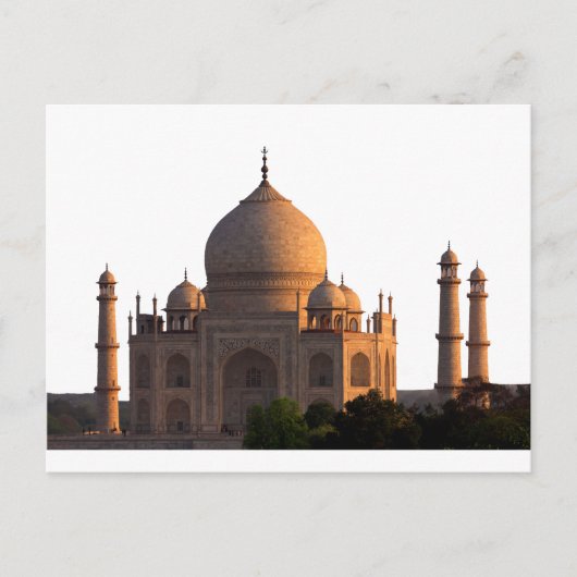 Taj Mahal Sunset Briefkaart (Voorkant)