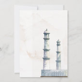 Taj Mahal Typologie Waterverf bruiloft Kaart (Achterkant)