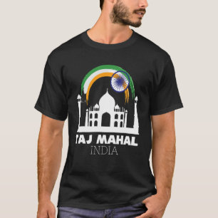 Taj Mahal uit Azië met India - vlaggentempel uit g T-shirt