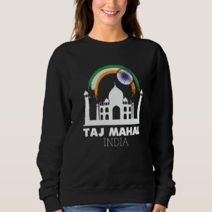 Taj Mahal uit Azië met Indiase vlagtempel uit Ag Trui