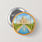 Taj Mahal van India Ronde Button 5,7 Cm (Voorkant /achterkant)