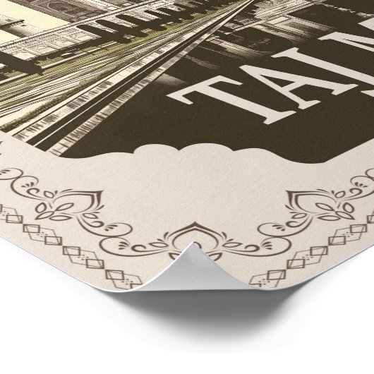 Taj Mahal Vintage Poster (Hoek)