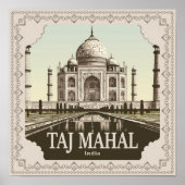 Taj Mahal Vintage Poster (Voorkant)