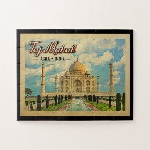 Taj Mahal Vintage Travel India Legpuzzel