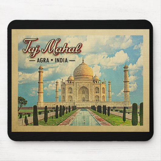 Taj Mahal Vintage Travel India Muismat (Voorkant)
