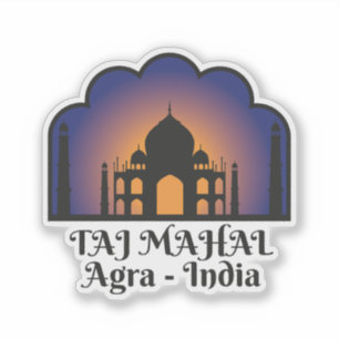Taj Mahal voor cultuur-, kunst- en reizigersverzam Sticker
