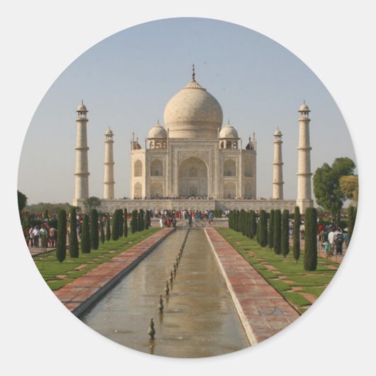 taj mahal water ronde sticker (Voorkant)