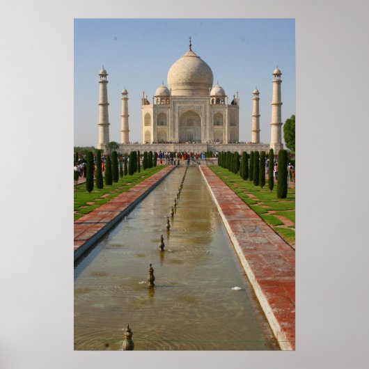 taj mahal wateren poster (Voorkant)