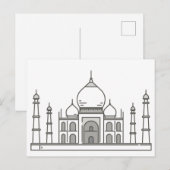 Taj Mahal World-landmerken Briefkaart (Voorkant / Achterkant)
