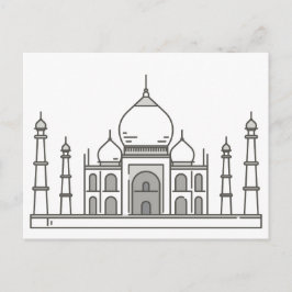 Taj Mahal World-landmerken Briefkaart